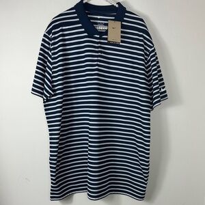 Nike Men's Navy Victory Stripe Polo Short Sleeve Golf Shirt XXL NWT